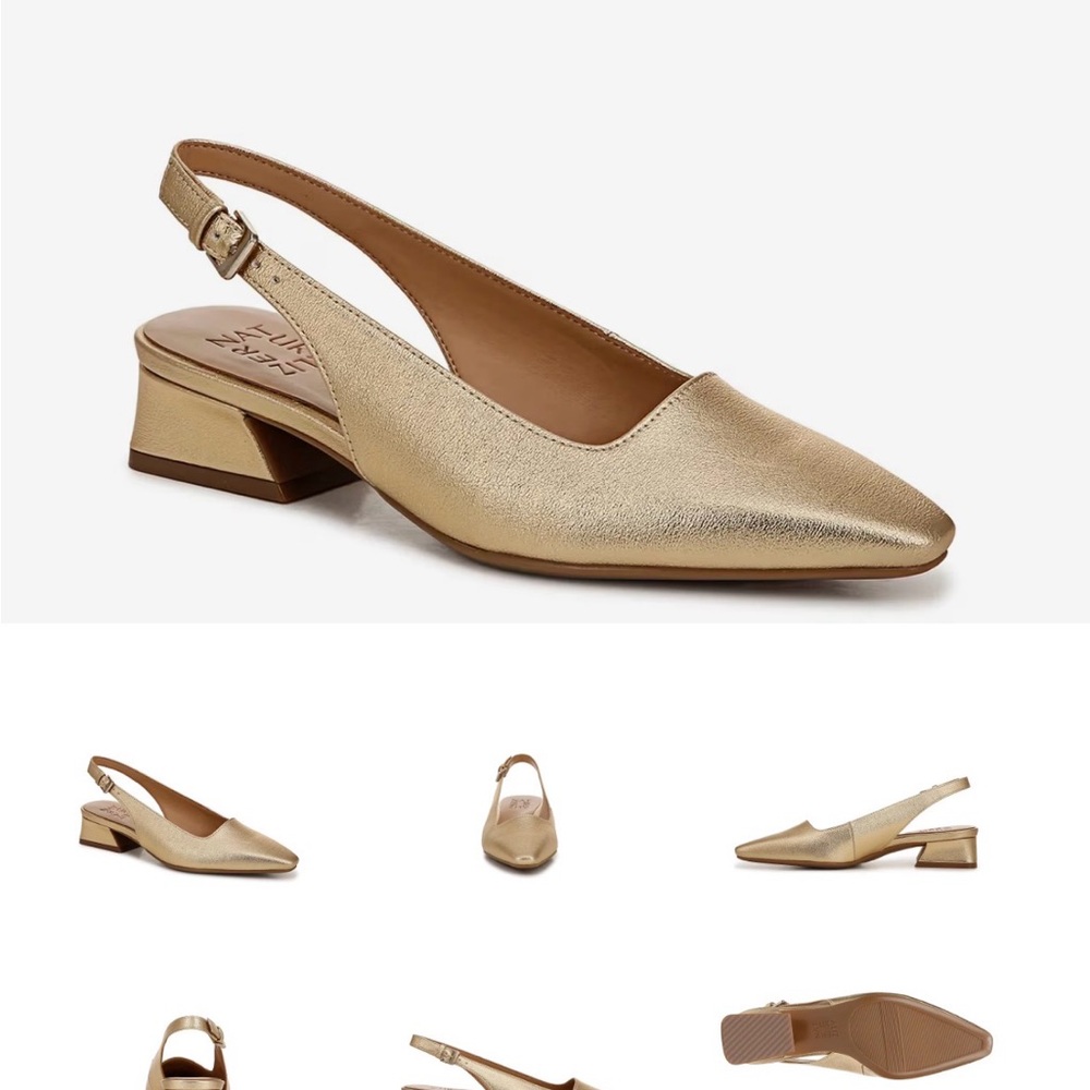 Naturalizer Gold Slingback Flats